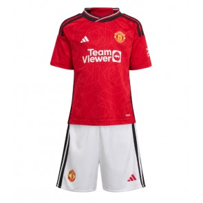 Manchester United Domaci Dres za Dječji 2023-24 Kratak Rukavima (+ kratke hlače)